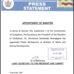 Kambamura appointed Minister of Mines