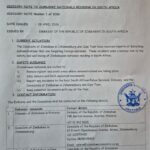 Zimbabwe embassy issues safety advisory amid anti-foreigner protests in South Africa