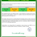 Fuel Relief as ZERA Lowers Prices Amid Government Price Controls
