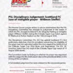 PSL Upholds Scottland FC Objection in Witbeen Stoffel Eligibility Dispute